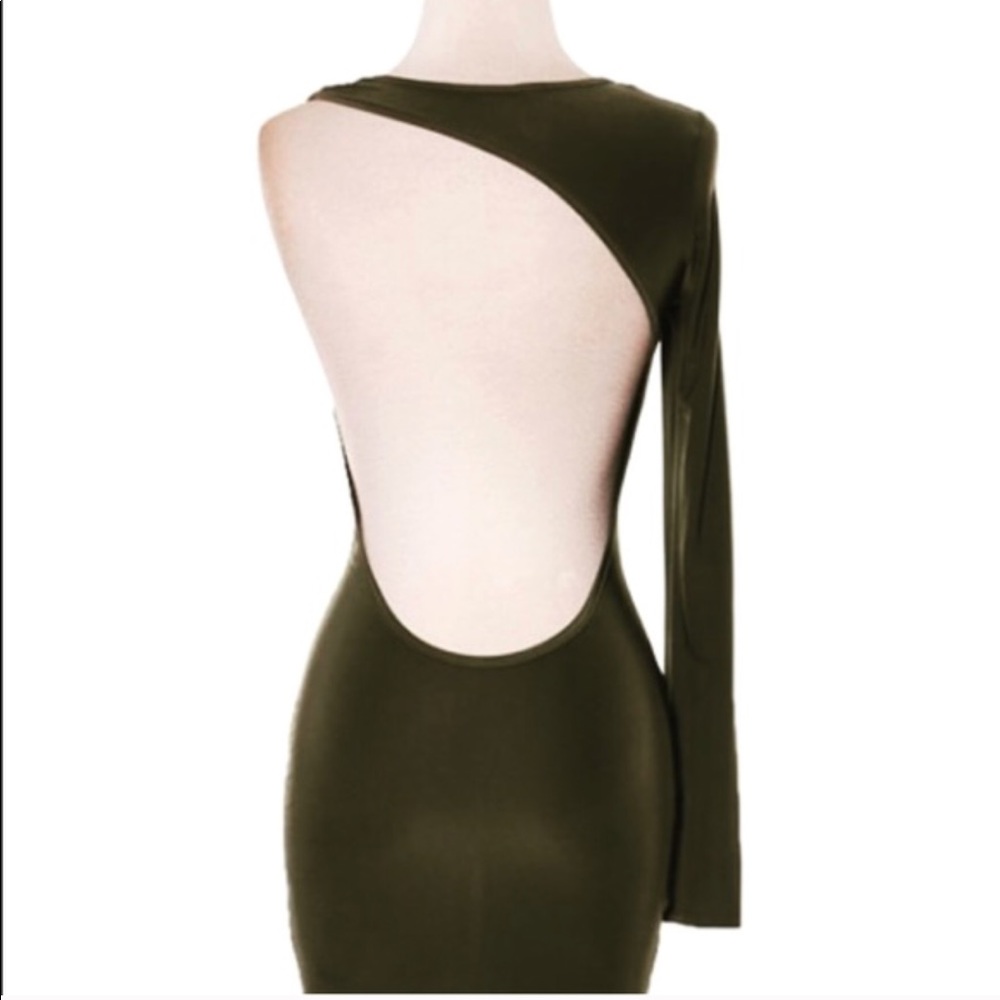 🔥 Sexy Black OneSleeve Backless Bodycon Dress 👗 - Picture 6 of 6